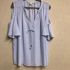 MICHAEL Michael Kors Cold Shoulder Top XL EUC